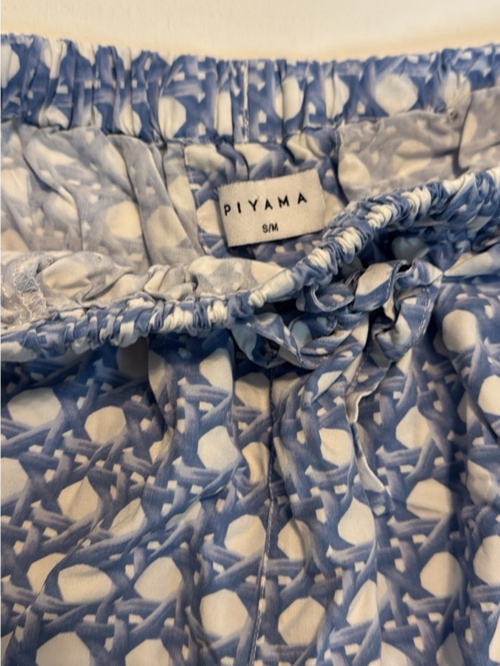 PIYAMA Peta Cornflower Blue Sleep Set - Relaxed Button-Front Pajama Top & Shorts - Picture 8 of 9